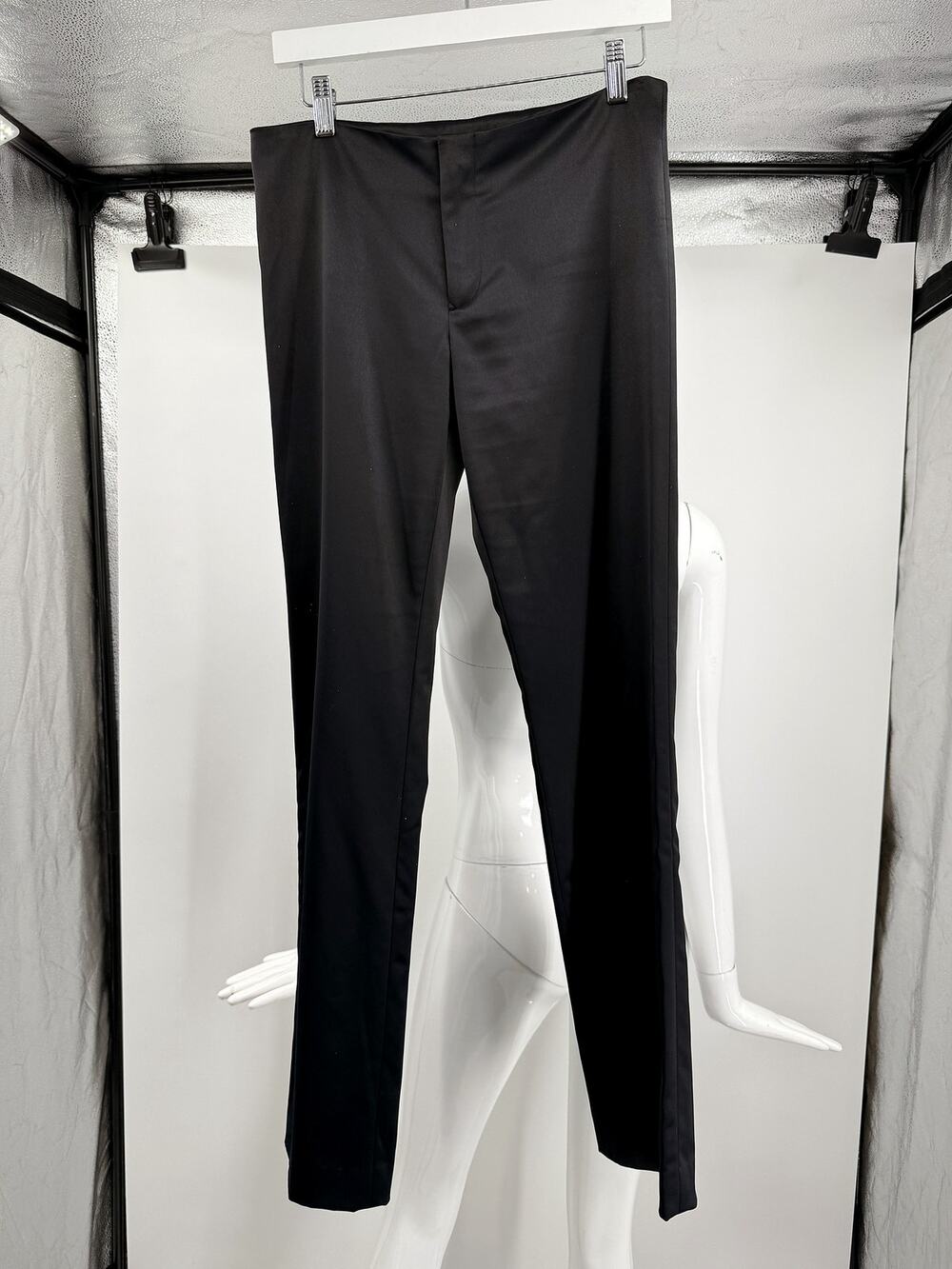 Vivienne Tam Black Mid-Rise Tailored Straight Leg Trousers Pants Women's Size 1